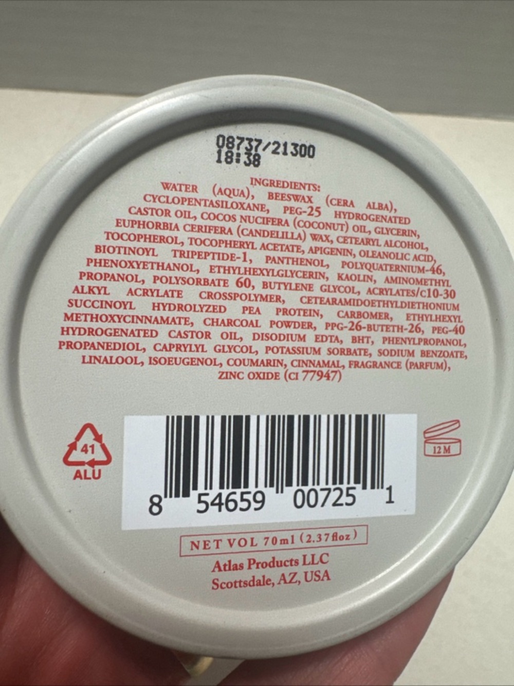 Atlas Hair Products Matte Texture Clay 2.4fl oz New Made In Usa Hold 7 Shine Dul - Picture 3 of 8